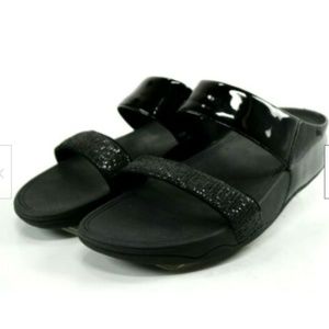 Fitflop Lulu Superglitz Women Slide Sandals Sz 11